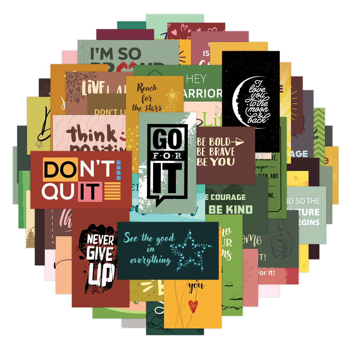 Визитные карточки с пожеланиями 60 шт