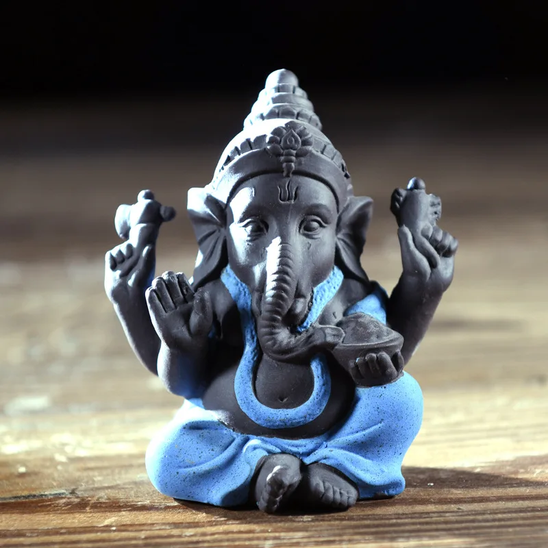 Керамическая статуя Будды Ганеша индийский слон Бог скульптуры Ганеш статуэтки