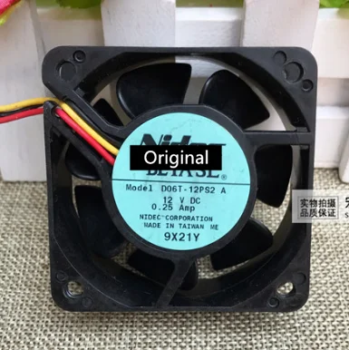 Оригинал, 100% рабочий телефон, 12 В, 6025 А, 60 мм, двойной шарикоподшипник, охлаждающий вентилятор 60*60*25 мм