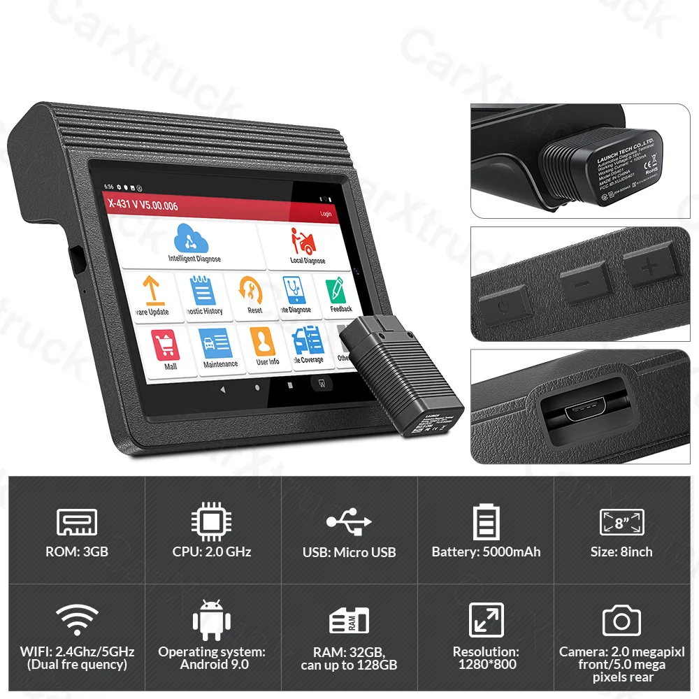 Диагностические инструменты LAUNCH X431 V + Plus PRO 10 Автомобильный сканер OBD2