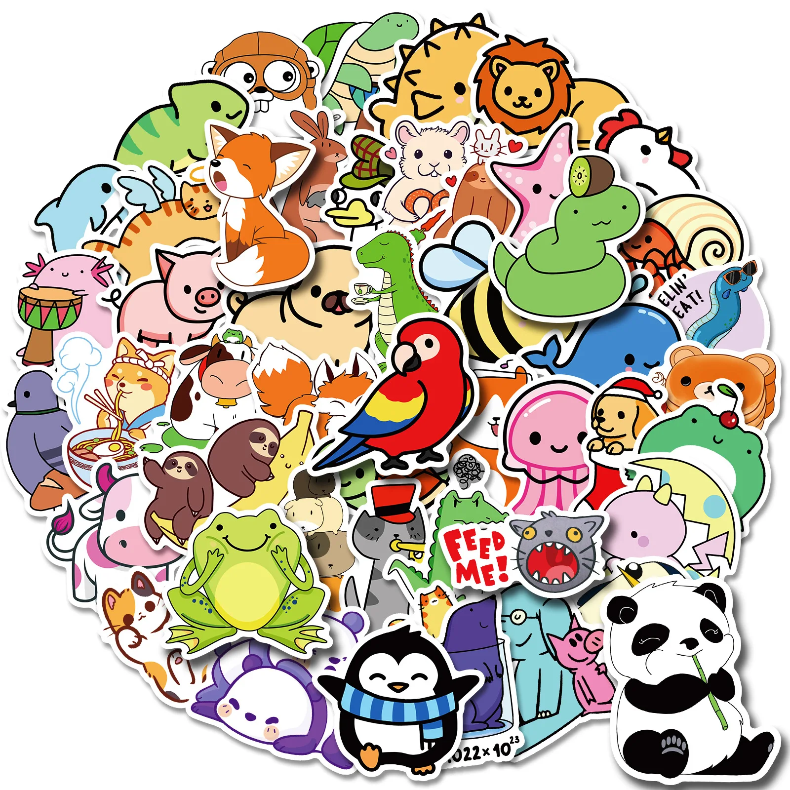 

50 Cartoon Cute Animal Stickers Kindergarten Classroom Environment Layout Class Supplies Animal Waterproof Stickers