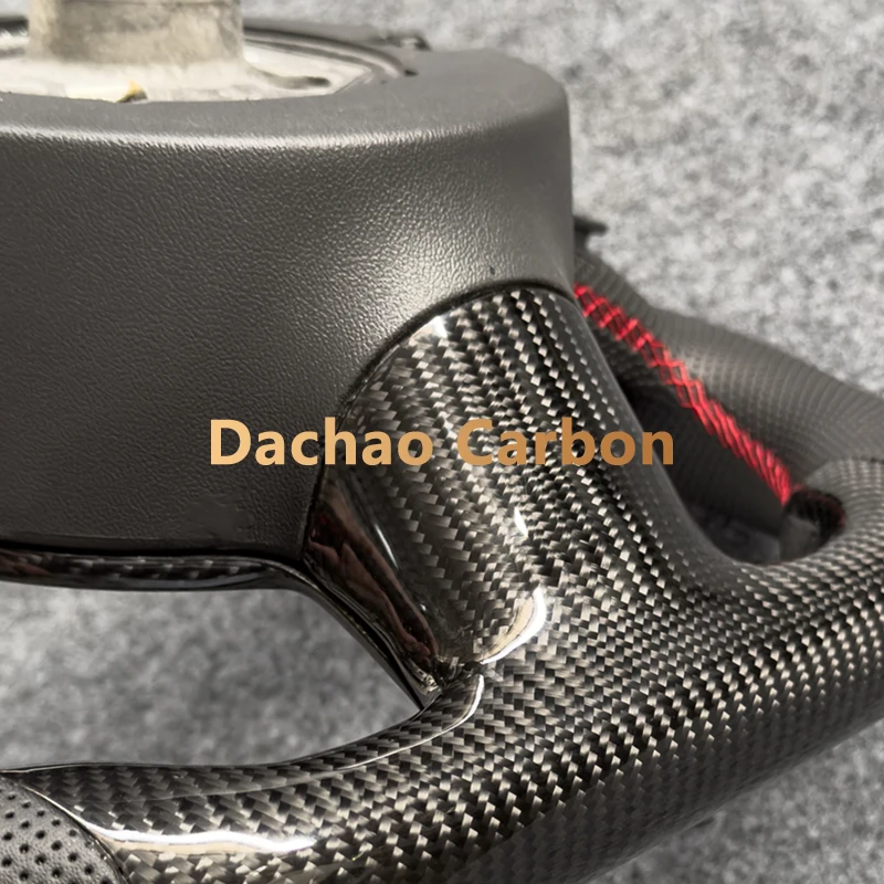 Глянцевое Настоящее углеродное волокно Рулевое колесо для Audi R8 TTS TT RS MK2 2008-2013