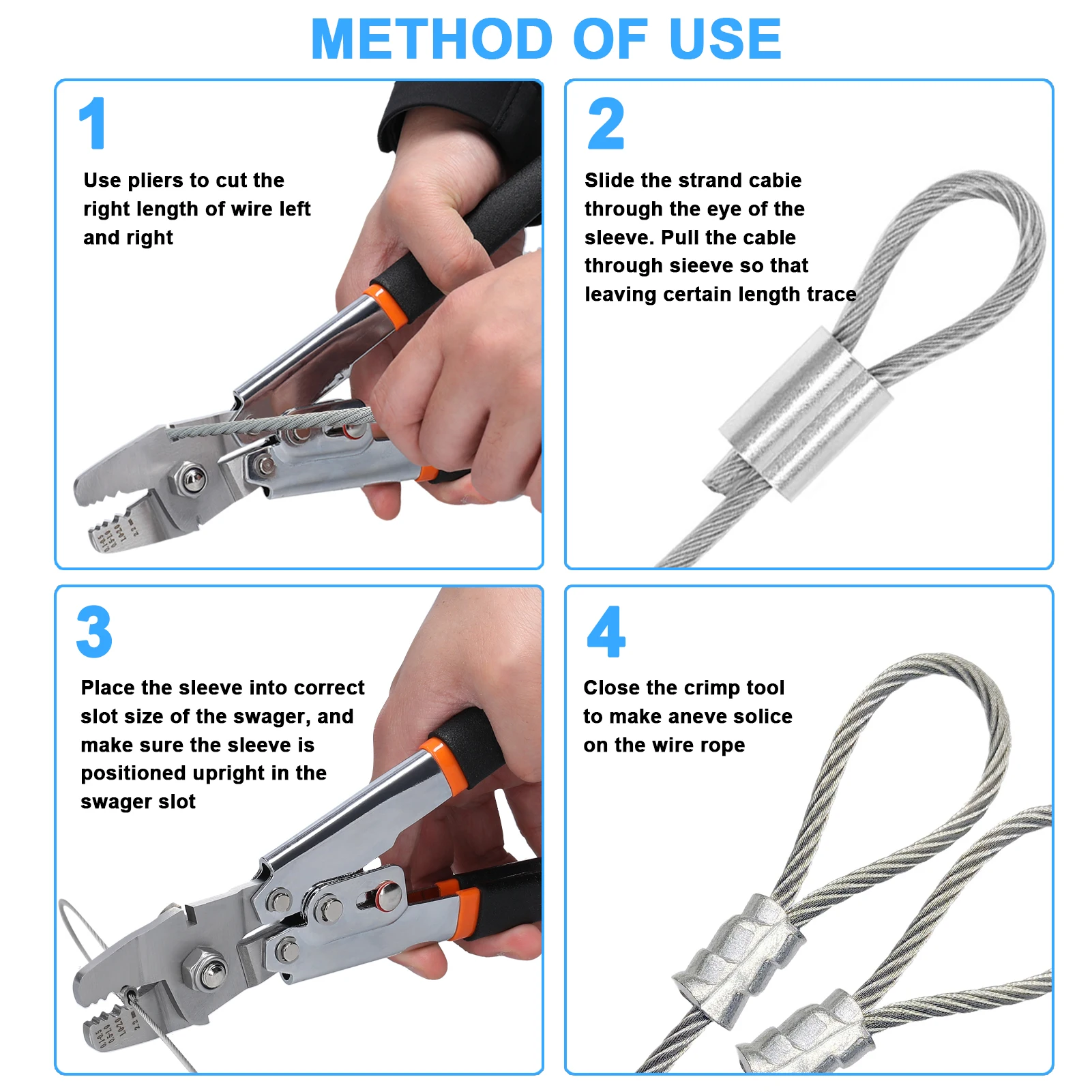 Портативные Ручные Обжимные Клещи Из Нержавеющей Стали Многофункциональный