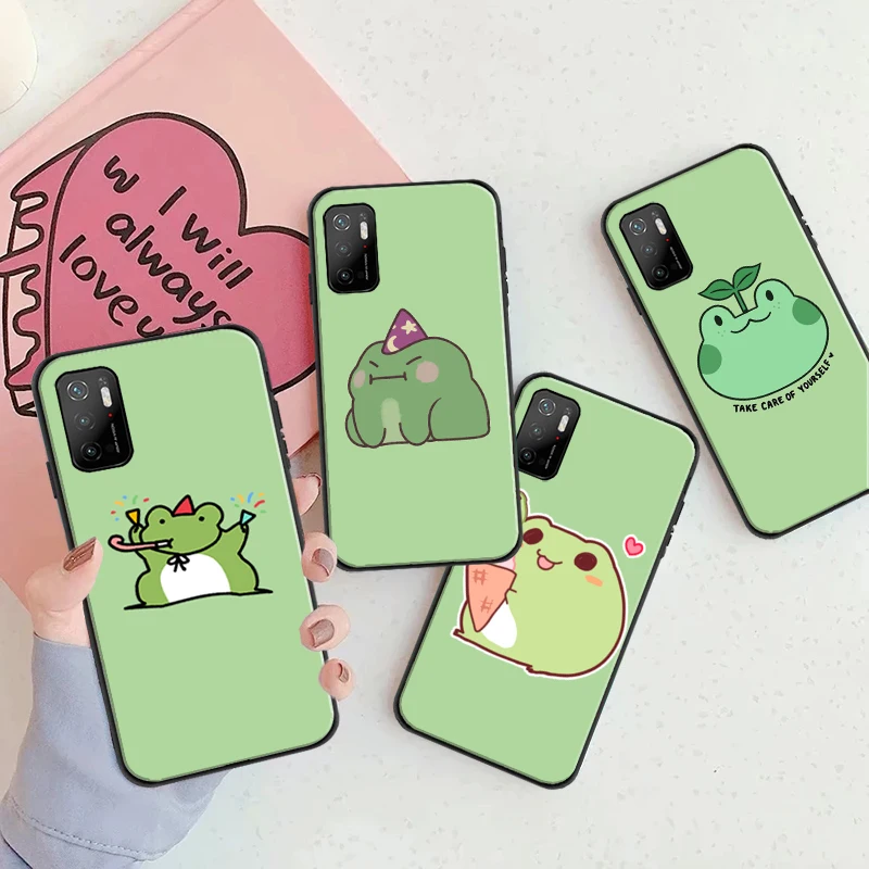 

Funny Animal Frog Phone Case ForXiaomi POCO F3 GT X3 Pro X3 GT M3 M3 Pro X3 X3 NFC Soft TPU Silcone Cover Coque Capa