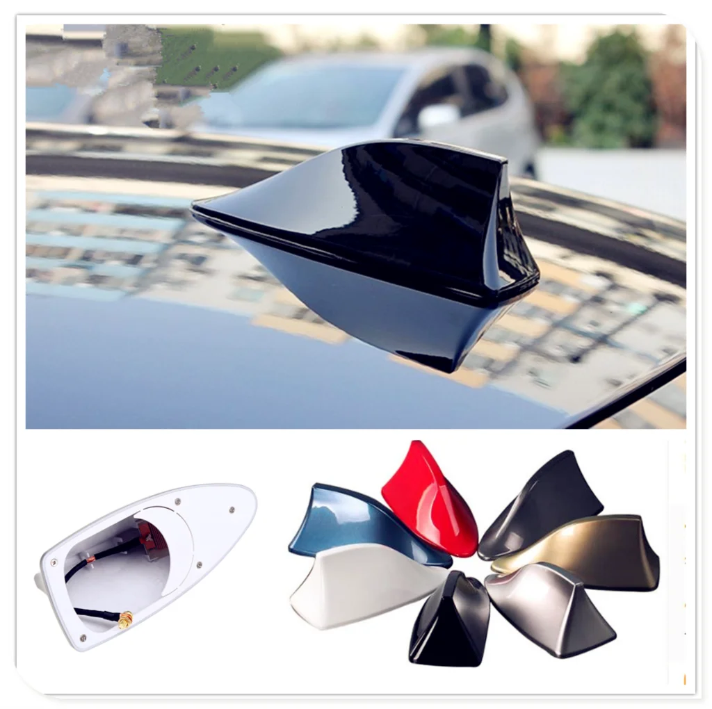 

Car styling Shark Fin Antenna Auto Radio Signal Aerial Roof Antennas for Porsche Macan Cayenne 911 Panamera Mission