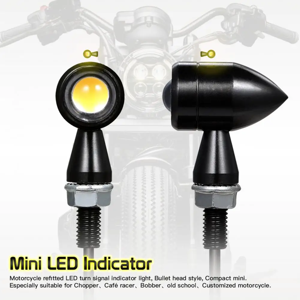 

1 Pair Convenient Mini LED Indicator Shockproof Heavy Duty Motorcycle Turn Signal Light Motorcycle Accessories