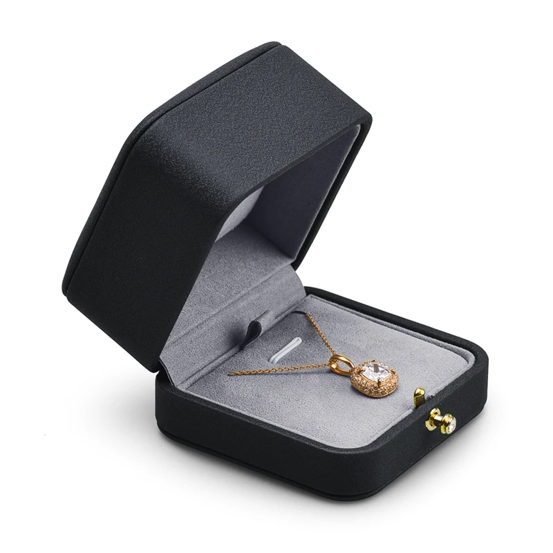 Oirlv Jewelry Box With Diamond Decoration Snap Fastener Diamond Decorative Ring Box For Wedding Necklace Present Bracelet Box