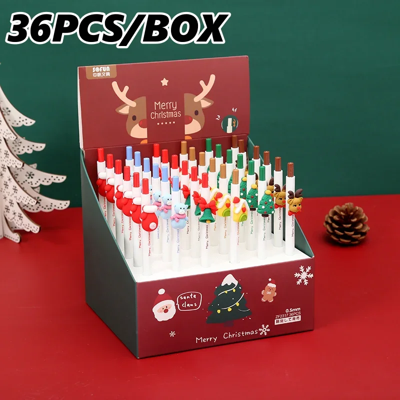 

36 шт./коробка, гелевые ручки с черными/синими чернилами 0,5 мм