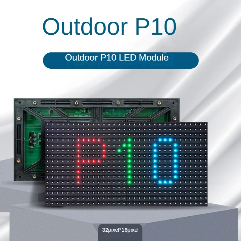 P10 LED screen panel module 320*160mm 32*16 pixels 1/8 Scan outdoor 3in1 SMD2727 RGB Full color P10 LED display panel module