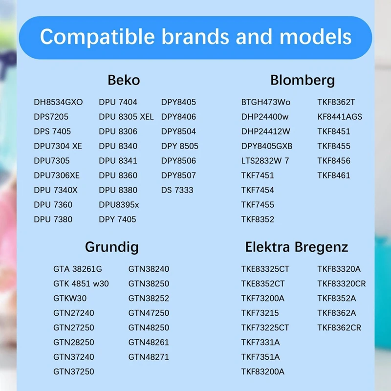 5 шт. фильтры для сушилки черная губка Beko/Grundig/Elektra Bregenz/Blomberg детали в стиральной