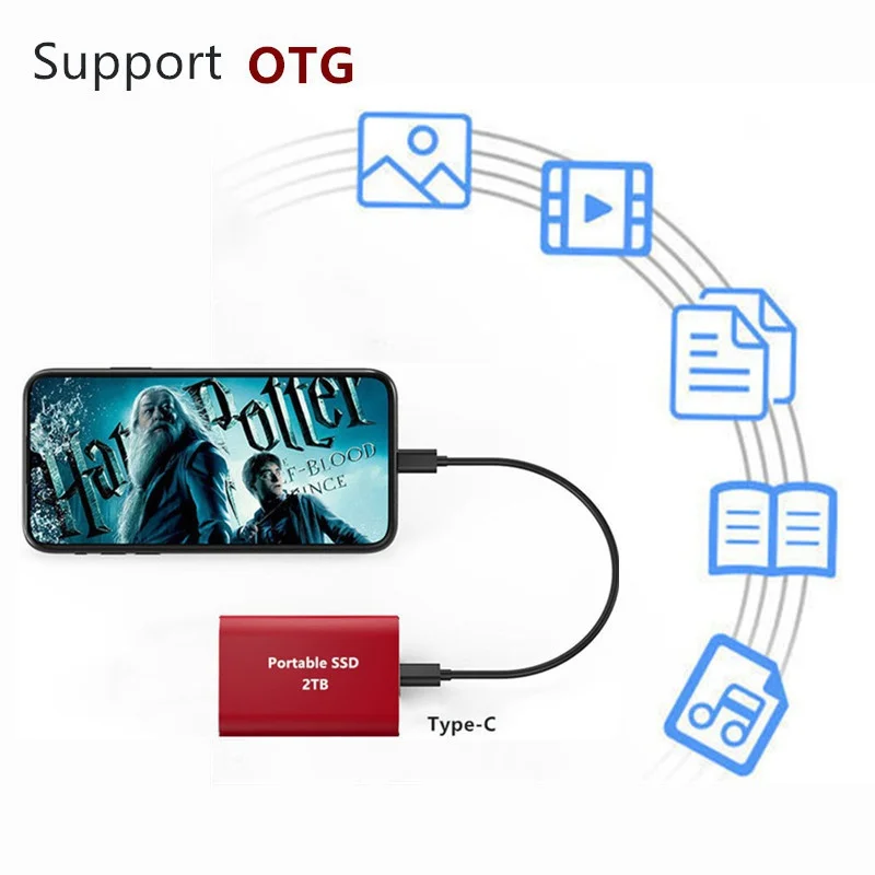 2 ТБ SSD мобильный твердотельный накопитель 16 портативный жесткий диск компьютер