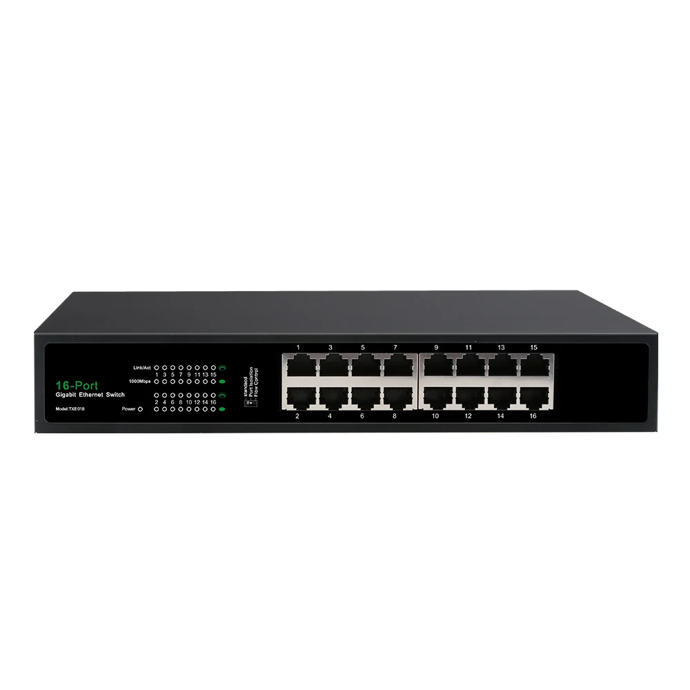 Factory Direct 10/100mbps Poe Switch 16 Ports Poe Network Switch 10/100/1000mbps Uplink