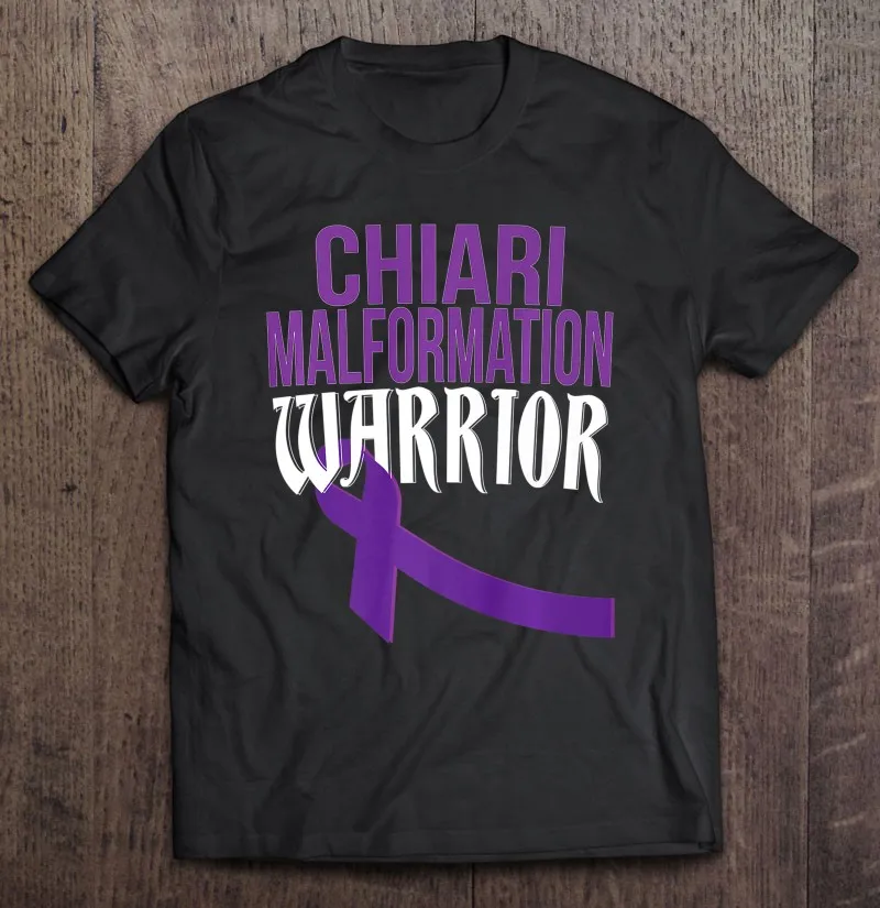 

Chiari малаформенный воин пурпурная лента идея подарка мужские футболки мужская рубашка футболка с коротким рукавом унисекс