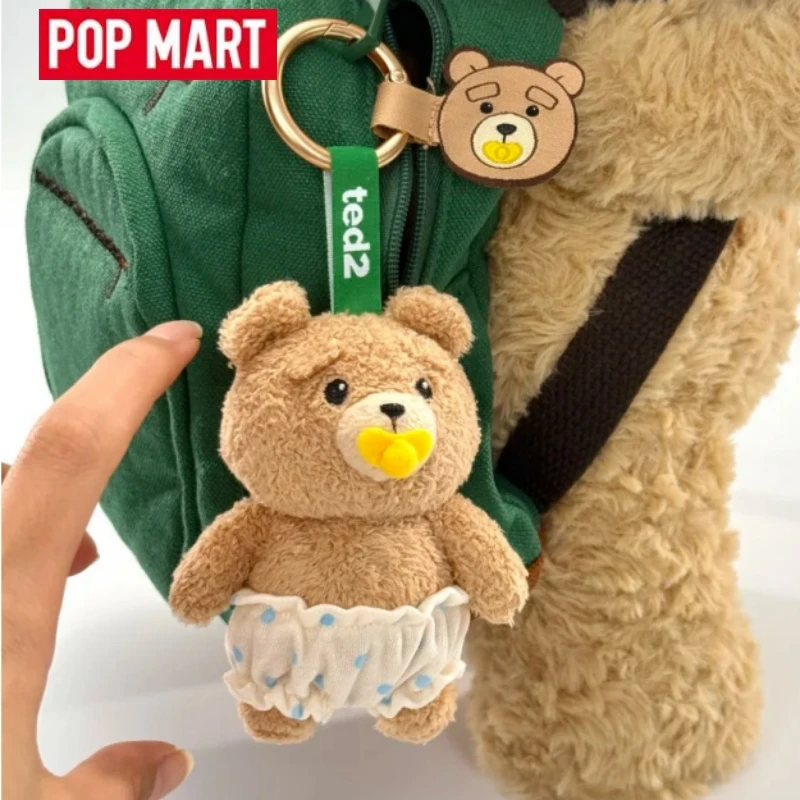 Фото Оригинальный плюшевый брелок Pop Mart Ted2, коллекционная игрушка-медведь в закрытой упаковке, подвеска для сумки, брелок-украшение, тайная коробка, кукла-игрушка №1