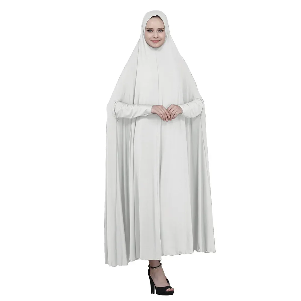 Мусульманский цельный молитвенный хиджаб платье одежда халат с капюшоном