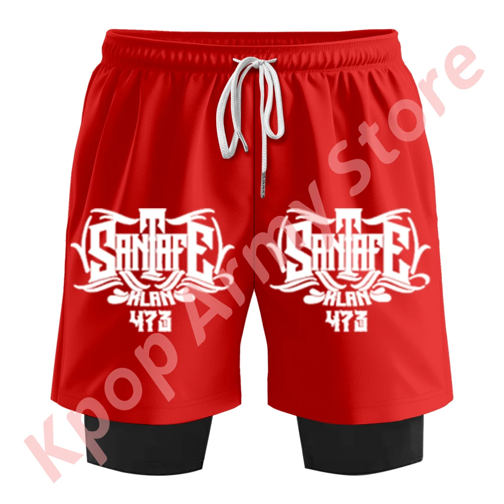 Шорты Santa Fe Klan 473 Blanco y Negro Tour летняя женская и мужская модная повседневная уличная