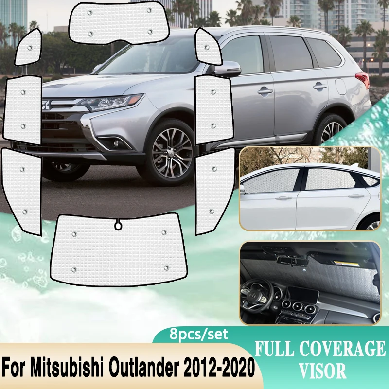 

Full Cover Sunshades For Mitsubishi Outlander 3 GF GG ZJ ZK ZL 2012~2020 Windshield Windows Surround Visor Shaby Car Accessories