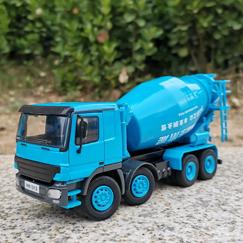 Die-cast 1:50 Scale Runfeng Cement Mixer Truck Concrete Transporter Children's Metal Toy Car Model Collection Can Be Customized
