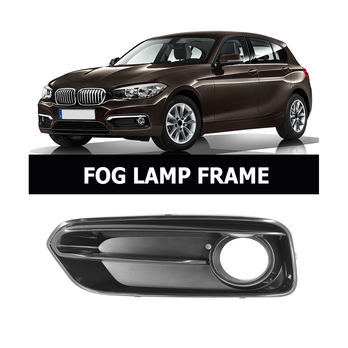 

Front Left Bumper Fog Light Grilles Fog Light Cover for BMW 1 Series F20 F21 2015-2018 51117371667