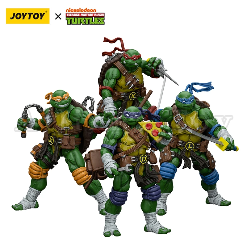 Фото [PRE-ORDER] JOYTOY 1/18 Фигурка Черепашки-Michelangelo Donatello Leonardo Raphael Перевыпускная версия Аниме-игрушка №1