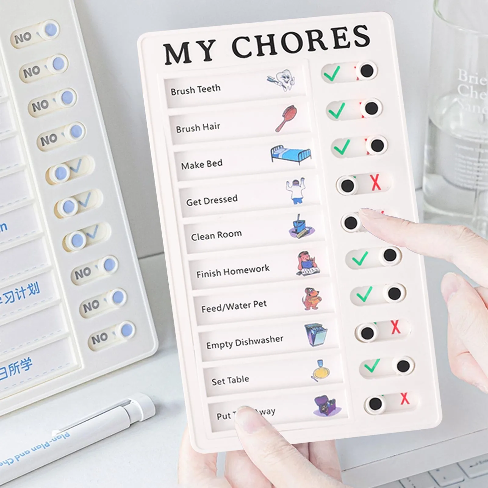 Детский Планировщик Работы Магнитная Доска Пластиковый Список Заданий