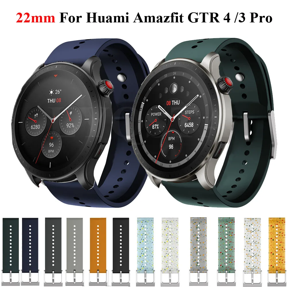 

Sport Silicone Bands For Amazfit GTR 4 GTR4 Wrist Straps For Huami Amazfit GTR 3 Pro/2e/2/GTR 47mm/Stratos 2 2S 3 22MM Wristband