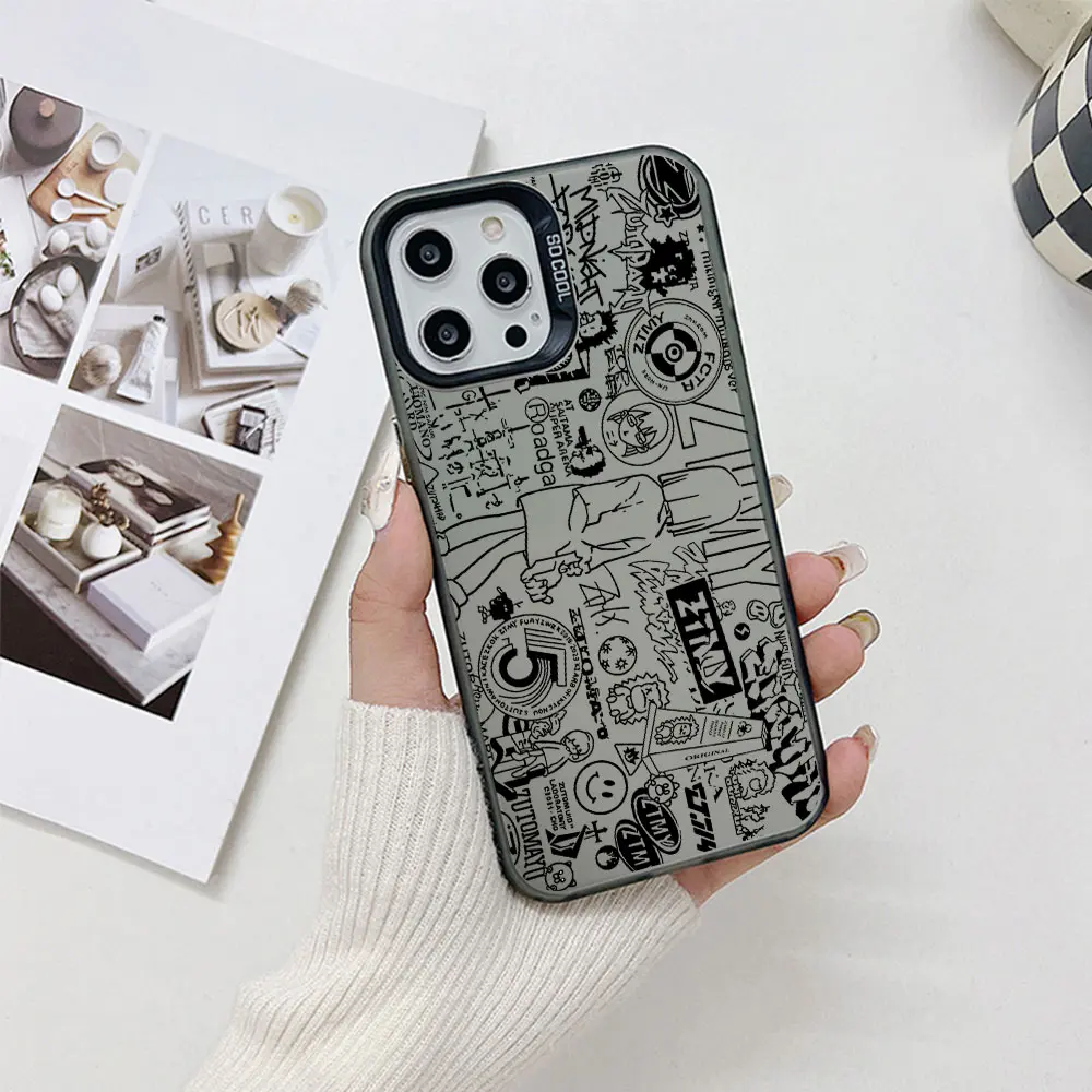 Мультяшный чехол Zutomayo для телефона iPhone 15 14 13 12 11 Pro Max X XR XSMAX 8 7 Plus конфетная матовая