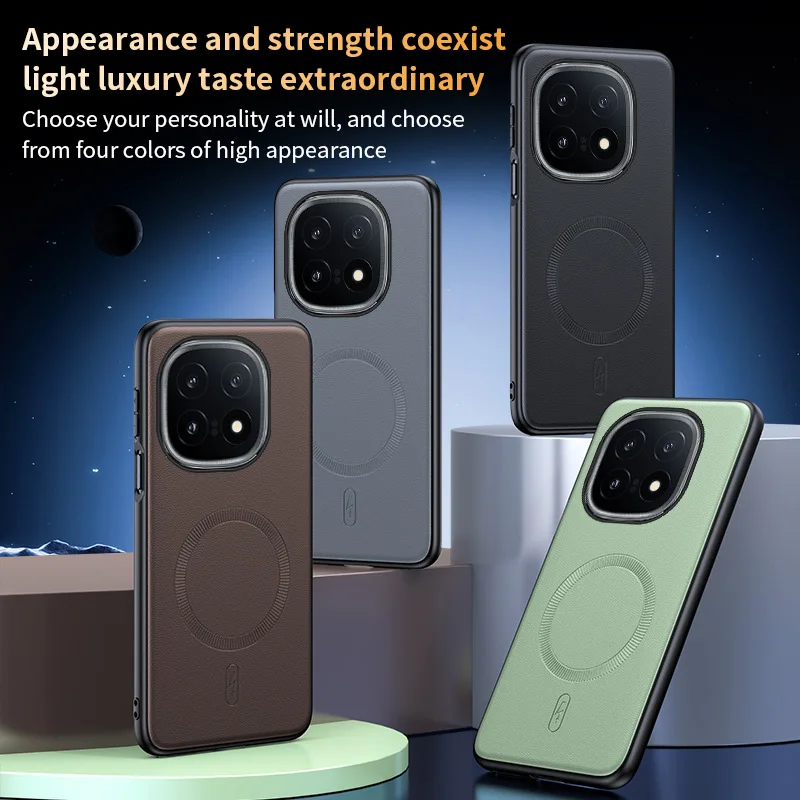 Фото Чехол для VIVO IQOO 15, магнитный кожаный защитный чехол для VIVO IQOO 15, нескользящий ПК + ТПУ с защитой от отпечатков пальцев №2