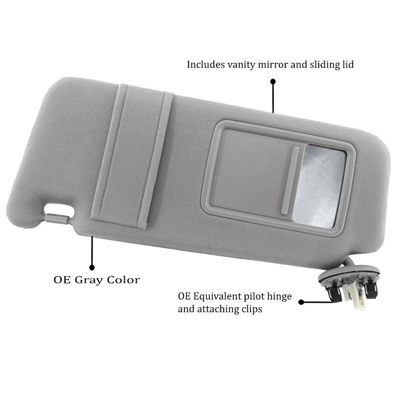 Серый автомобильный солнцезащитный козырек для Toyota Camry 2007 2008 2009 2010 с люверсом и