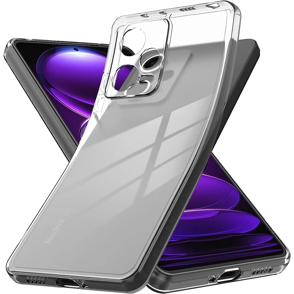 Ультратонкий прозрачный силиконовый мягкий чехол для Xiaomi Redmi Note 12 Turbo 12S 12 T 11 11S 11T 11E 10 10 10S Pro Plus Speed 12C 10A 10C Slim