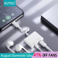 kutou audio adapter for type c headphone jack adapter 2 in 1 type c male to 3 5mm converter charging earphone cable