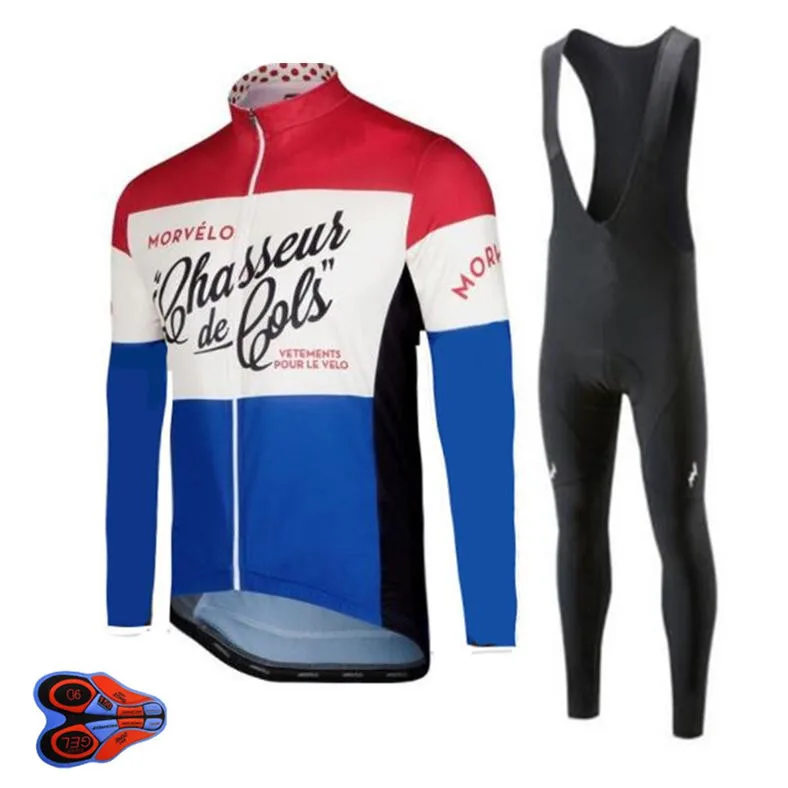 

9D GEL PAD 2022 Pro team Morvelo long sleeve Cycling Jersey pants Set Autumn Cycling Clothing Road Bike Jerseys Bib Pants kits