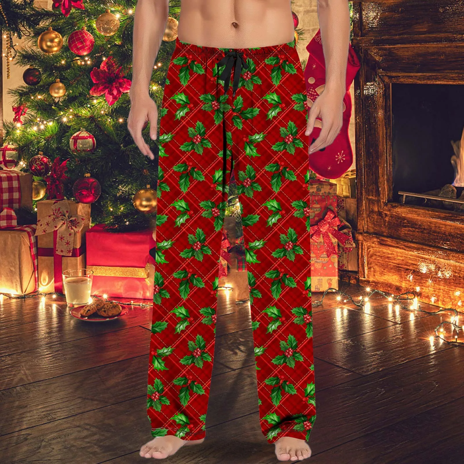 

Christmas Mens Casual Pants Pajama Pants With Drawstring And Pockets Christmas Gift Chinos Pants Men Stretch