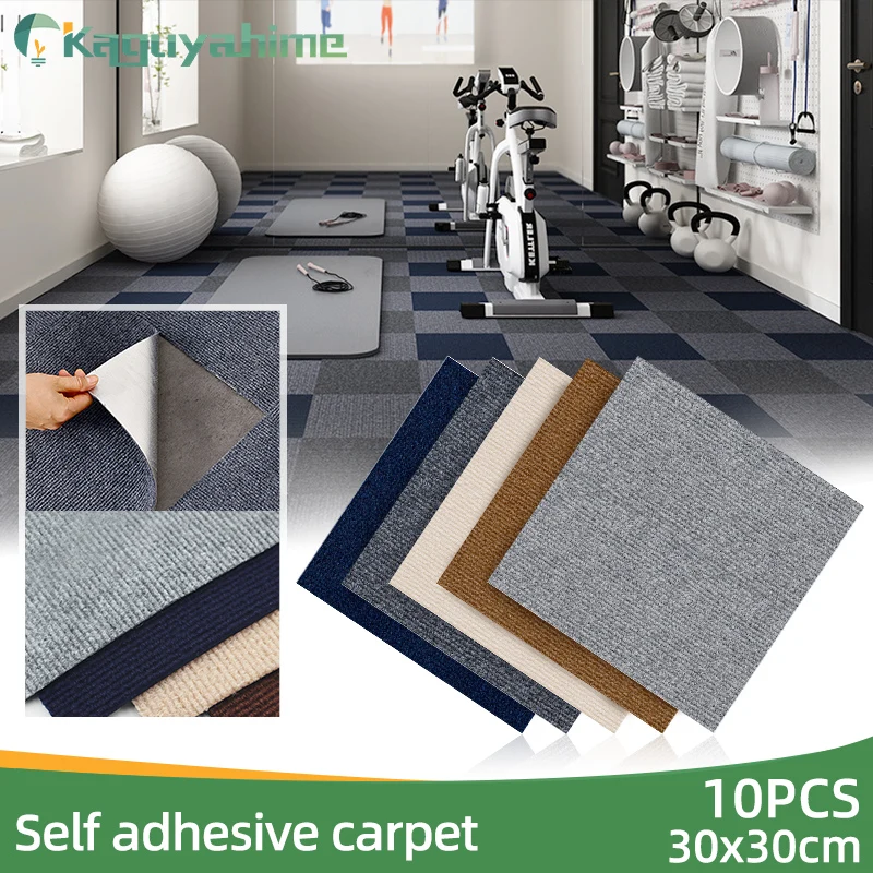 

10pcs Self-adhesive carpet Square 30x30cm Peel And Stick Removable sticker For DIY Home Furnishing Wall Tiles Hallway Indoor