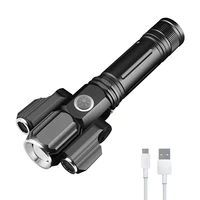 4 modes waterproof zoomable usb rechargeable electric torch 5w xml t6 2xpg led tactical flash light led flashlight