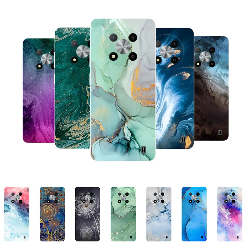 Чехол для ZTE Blade A73 5G мягкий силиконовый Мраморная задняя крышка Чехлы телефонов