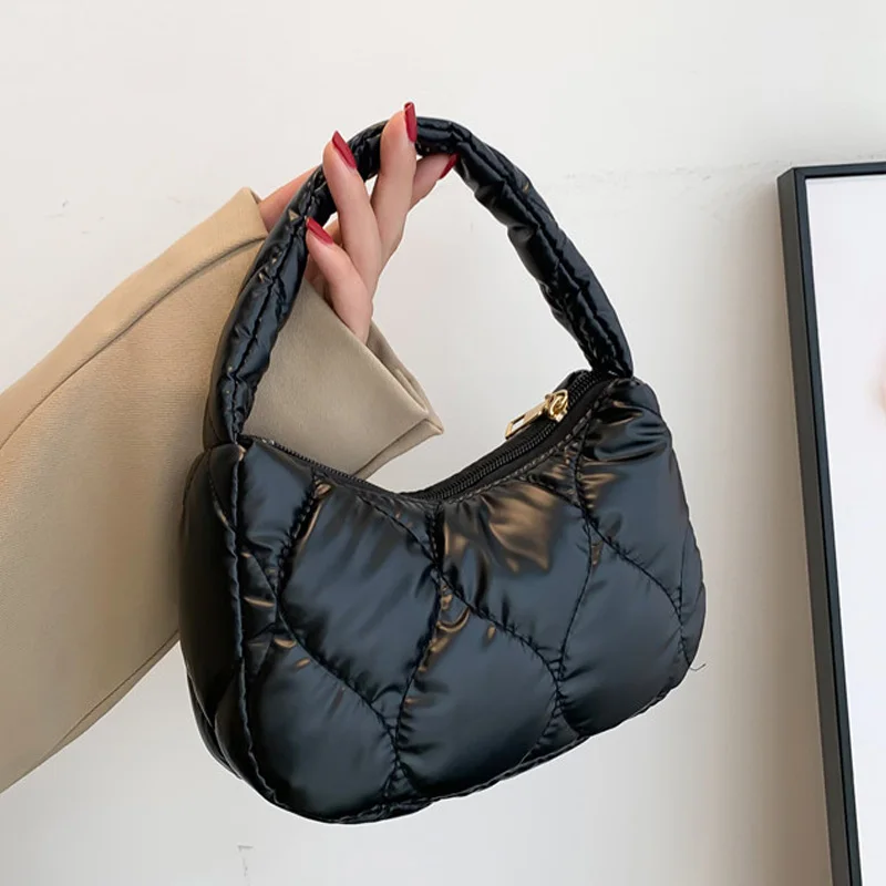 Brand Designer Fashion Women Bag Winter Space cotton Ladies Down Bags High quality Phone Pack Purse Sense of luxury Mini Satchel