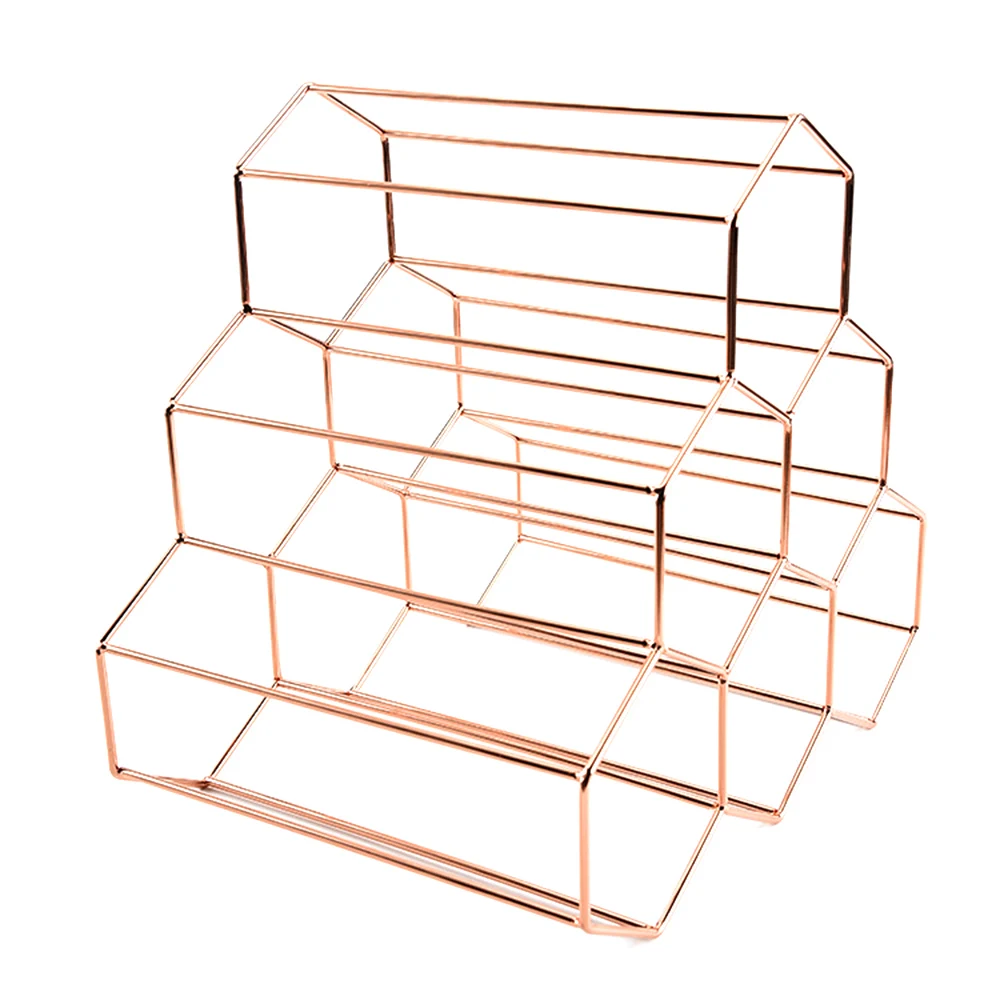 

Органайзер для хранения, стойка в форме улья, стеллаж из нержавеющей стали для бара, демонстрационная полка, домашние украшения, Штабелируе...
