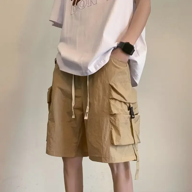 Летние тонкие повседневные мужские комбинезоны свободного кроя модные