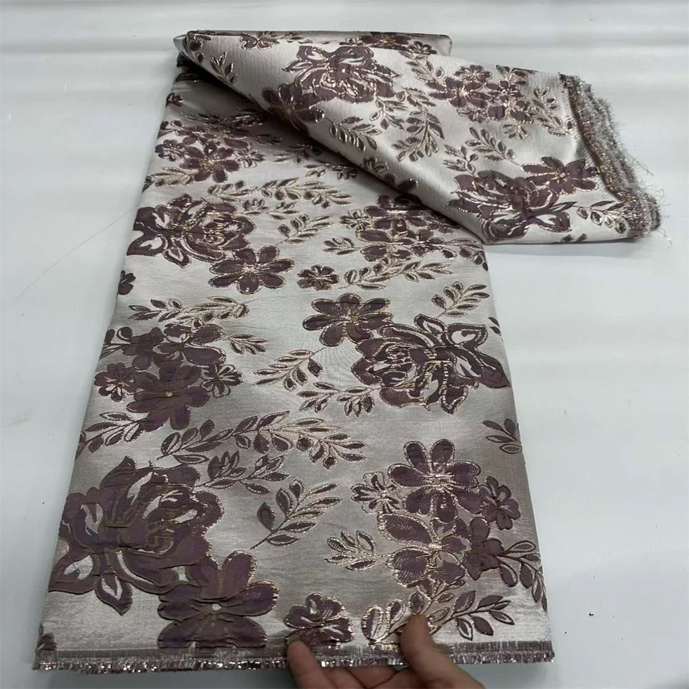 2024 новейшая элегантная жаккардовая кружевная ткань с французской парчой