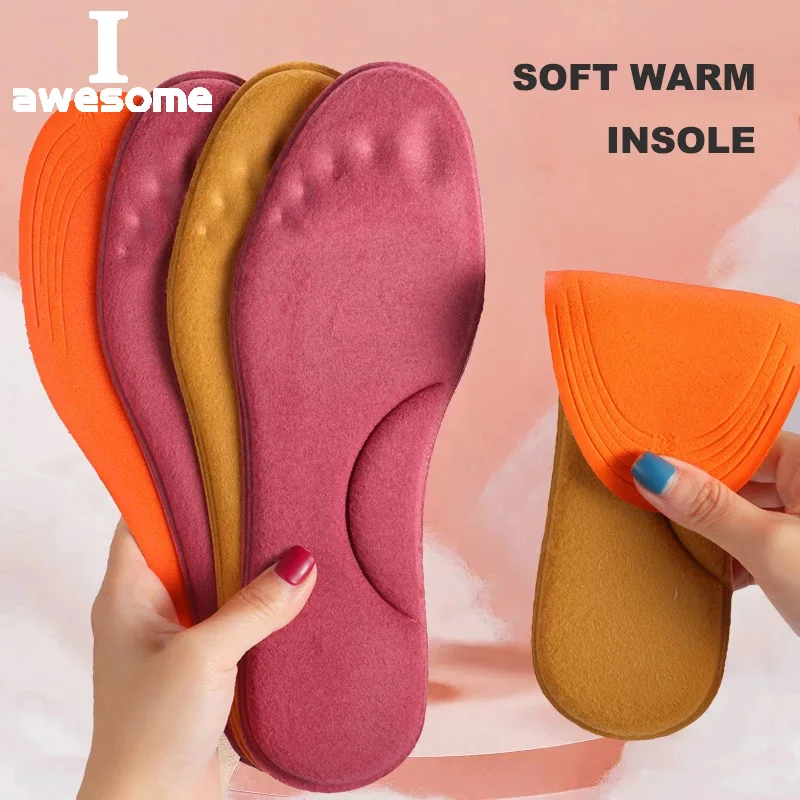 

Warm Insole Soft Comfortable Skin-friendly Shoe Pad Antibacterial Deodorant for Men Women Breathable Shoes Sole