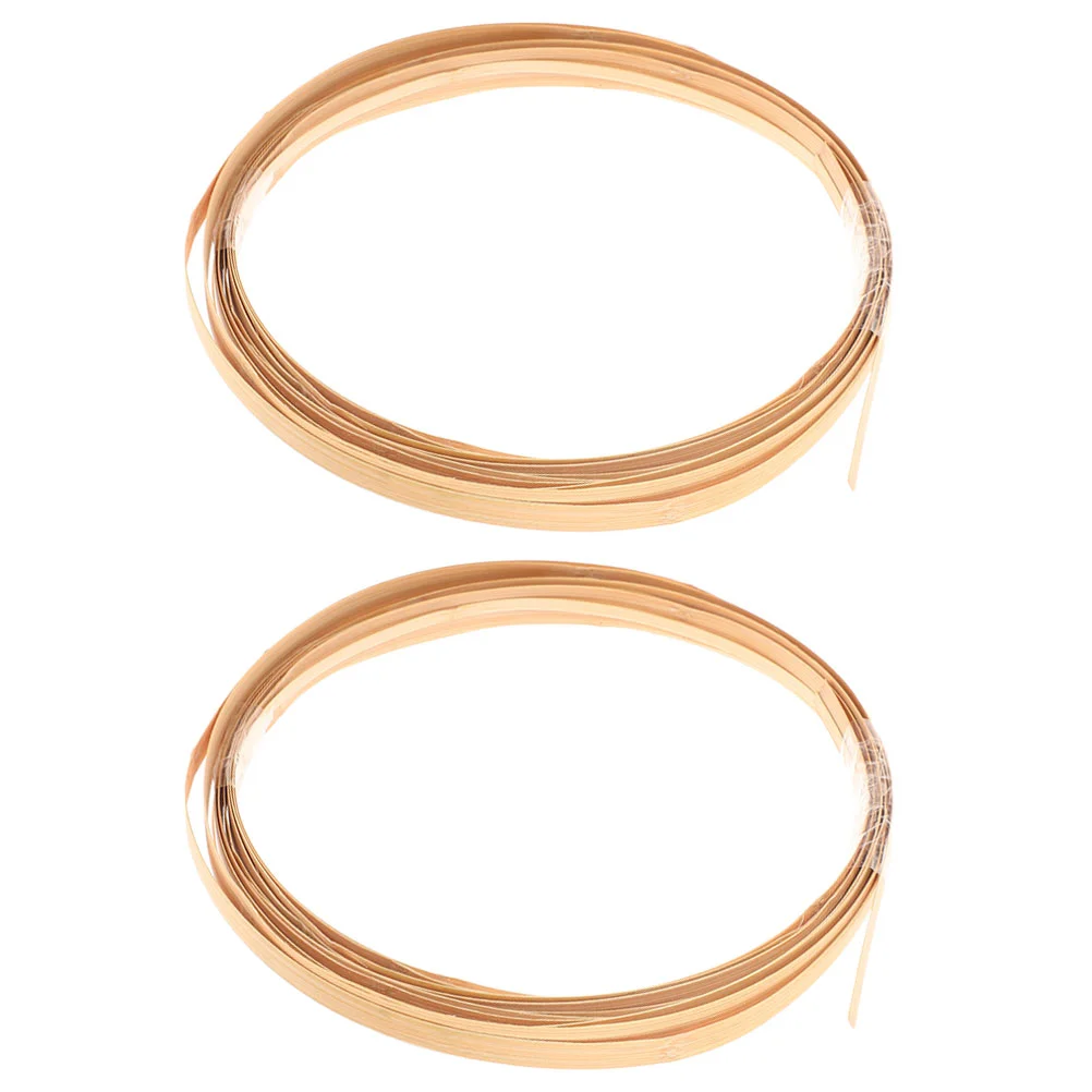 

2 Rolls Bamboo Material Home+decor Rattan Furniture Strips Reed Decoration DIY Skin Handmade Reeds
