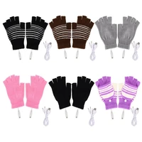 stripe winter electric heating gloves thermal usb heated gloves electric heating glove heated gloves