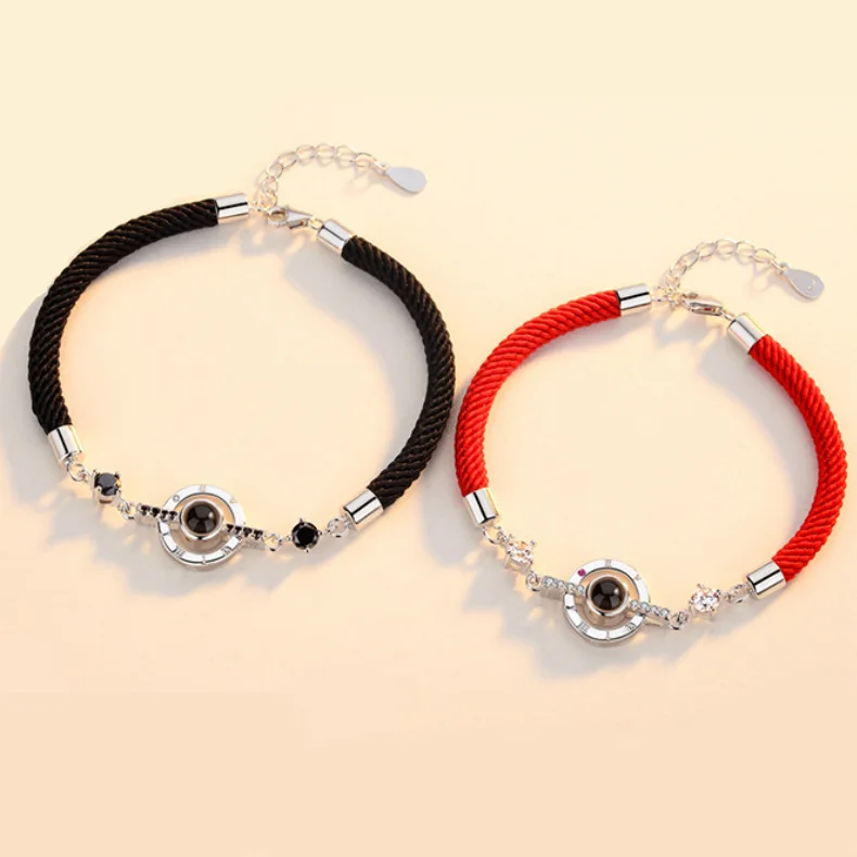 

Браслет-проектор для влюбленных из серебра S925 пробы