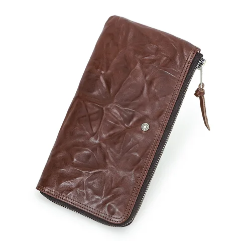 CONTACT'S длинный кошелек из натуральной кожи для мужчин, держатель для карт на молнии, зажим для денег, кошелек для монет, карман для телефона, мужской кошелек-клатч