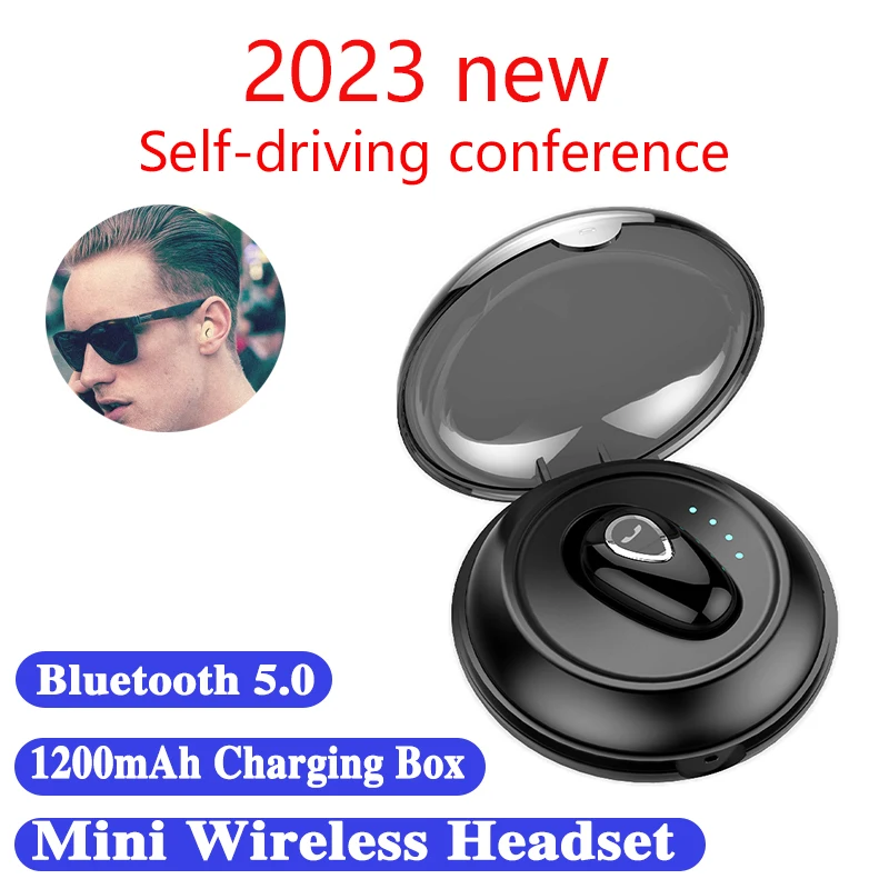 

Mini drive Earphone Bluetooth 5.0 Wireless Headphones Hi-Fi Bass Music Headset with HD Mic 1200mAh Charging Box Sports Earbuds