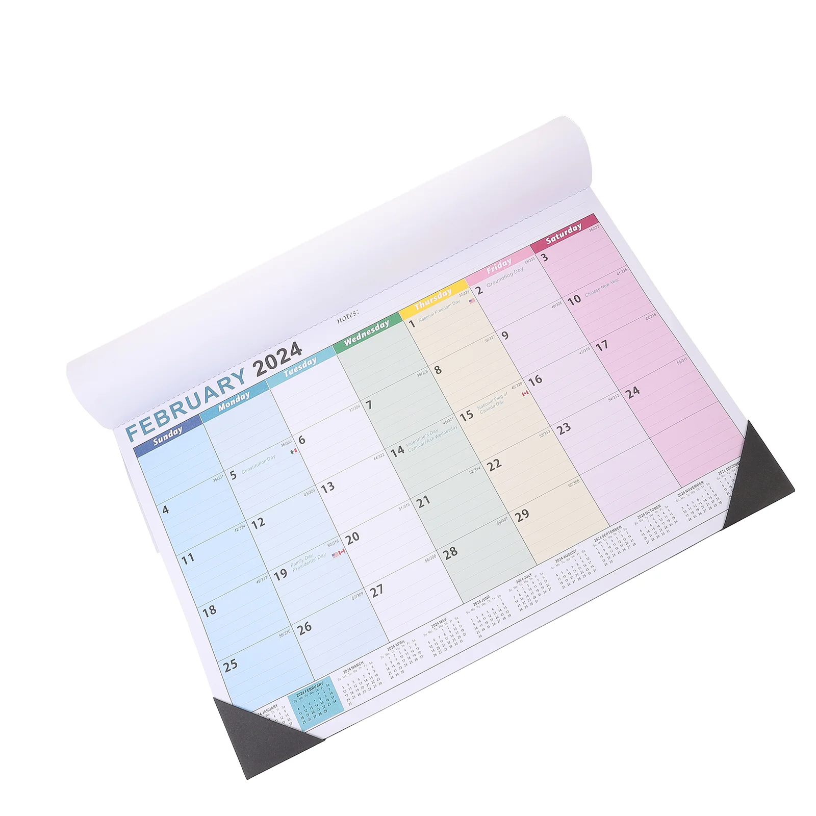 

Calendar 18 Month 2023-2024 English Wall Household Magnetic Simple Desk Monthly Inner Page 100g Writing Paper Office