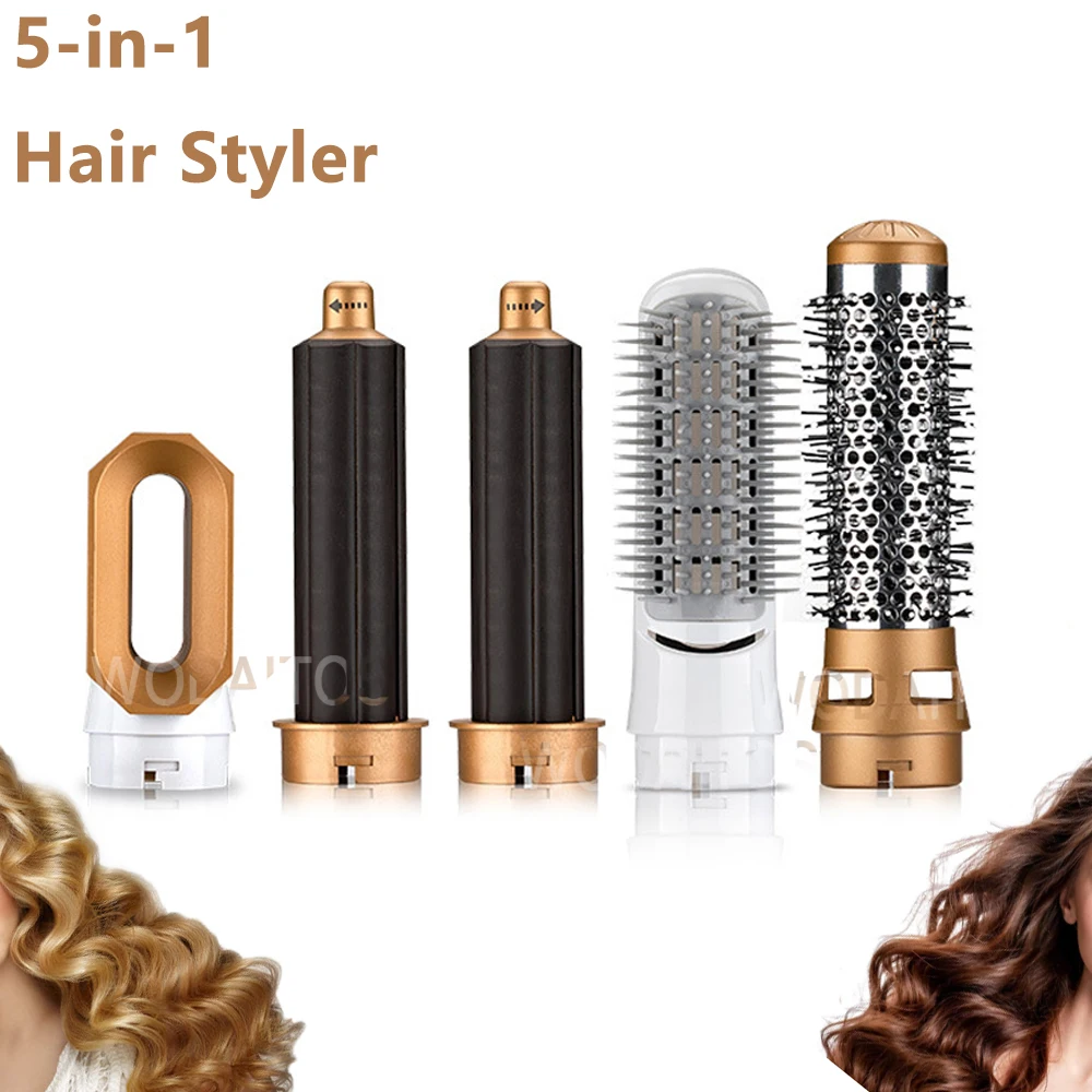 Electric Hair Dryer 5 In 1 Hair Styler Hair Comb Detachable Brush Kit Negative Ion Straightener Brush Blow Dryer Curling iron