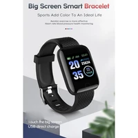 116plus smart watch wristband sports fitness blood pressure heart rate call message reminder pedometer clock d13 pk d20 smartwat