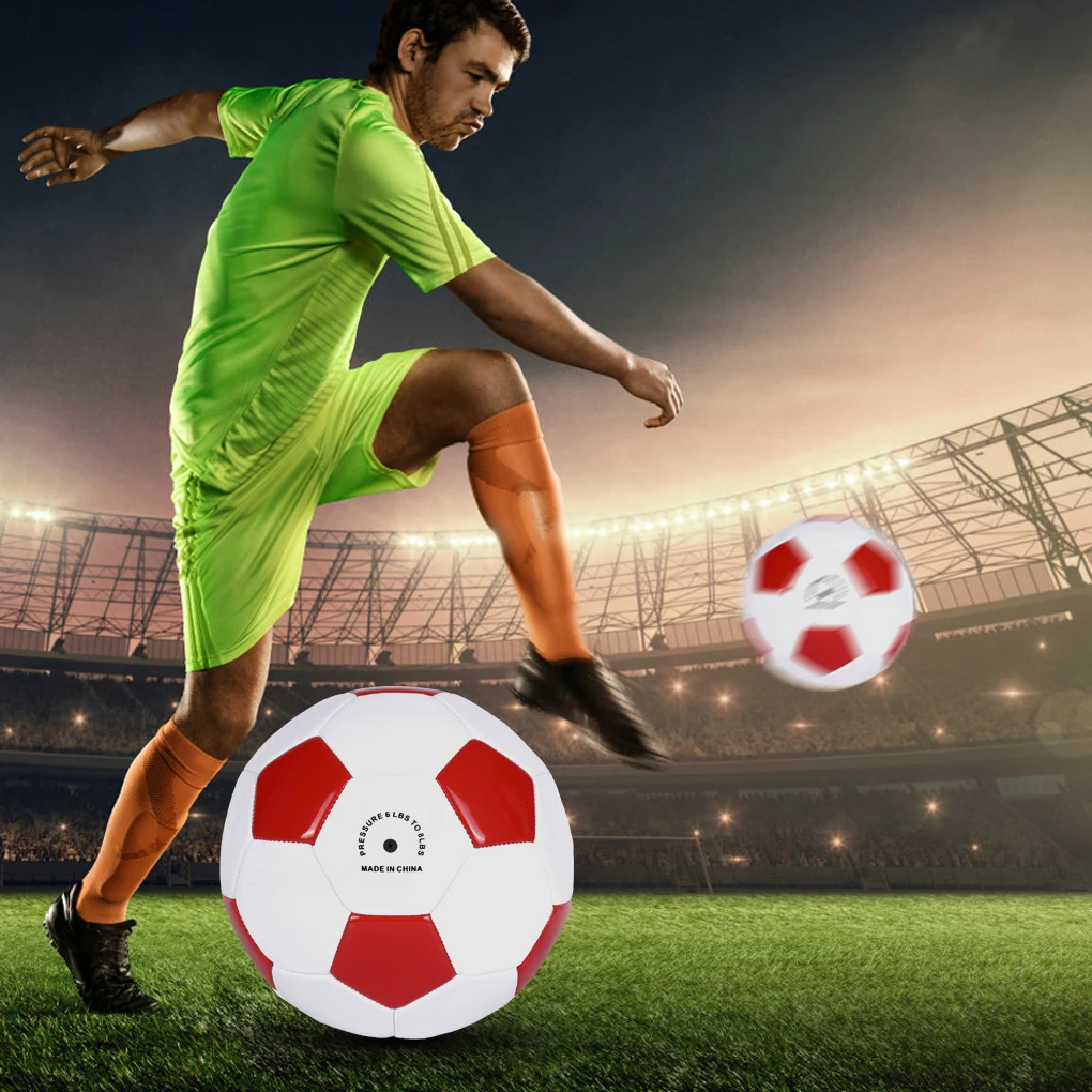 

Size 5 Soccer Leather Training Indoor Stadium Football Students School Beginner Professional Sports Ball Replacement